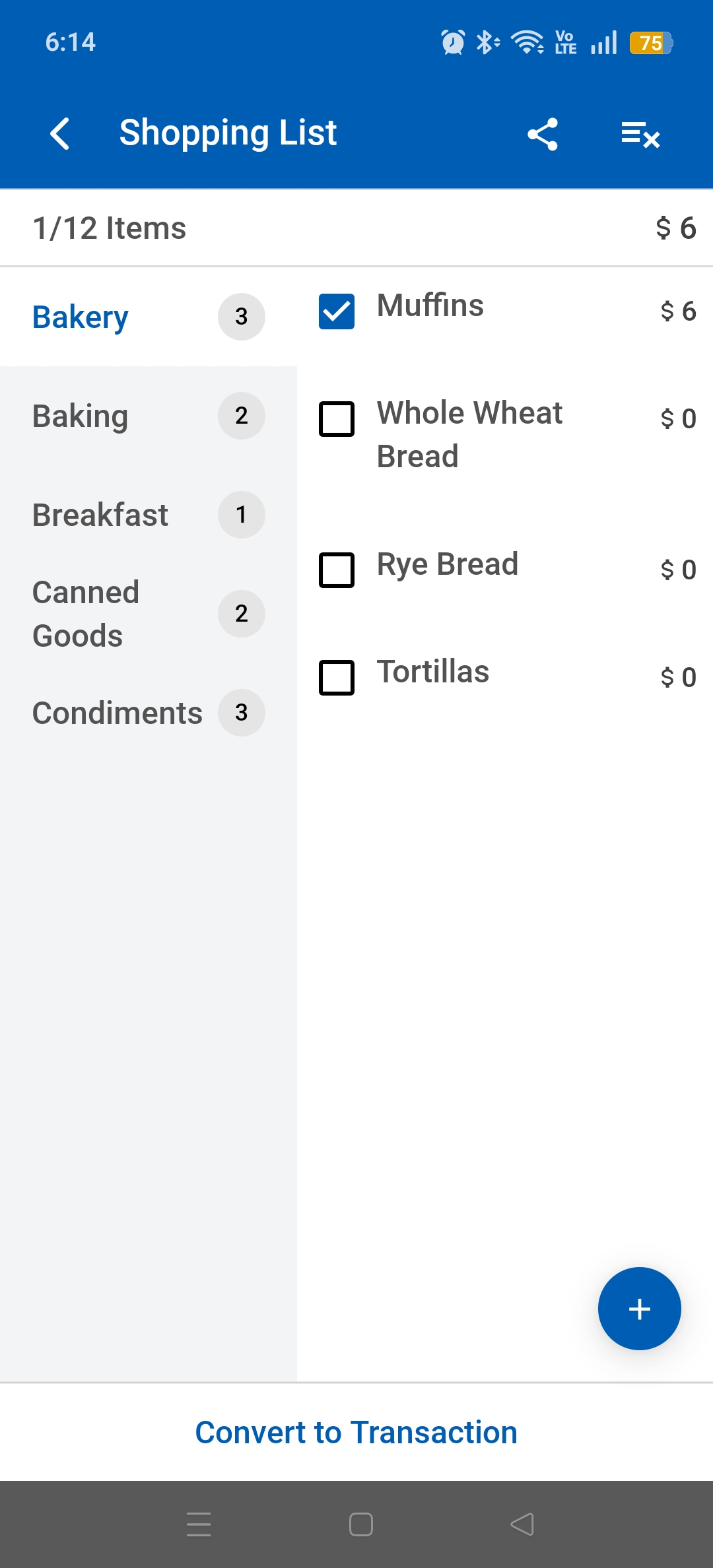 Shopping List screenshot